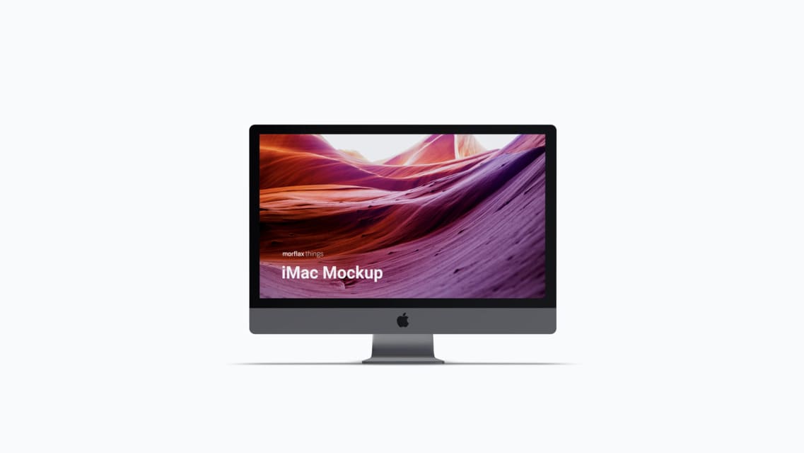 3D device mockups - desktop in basic style