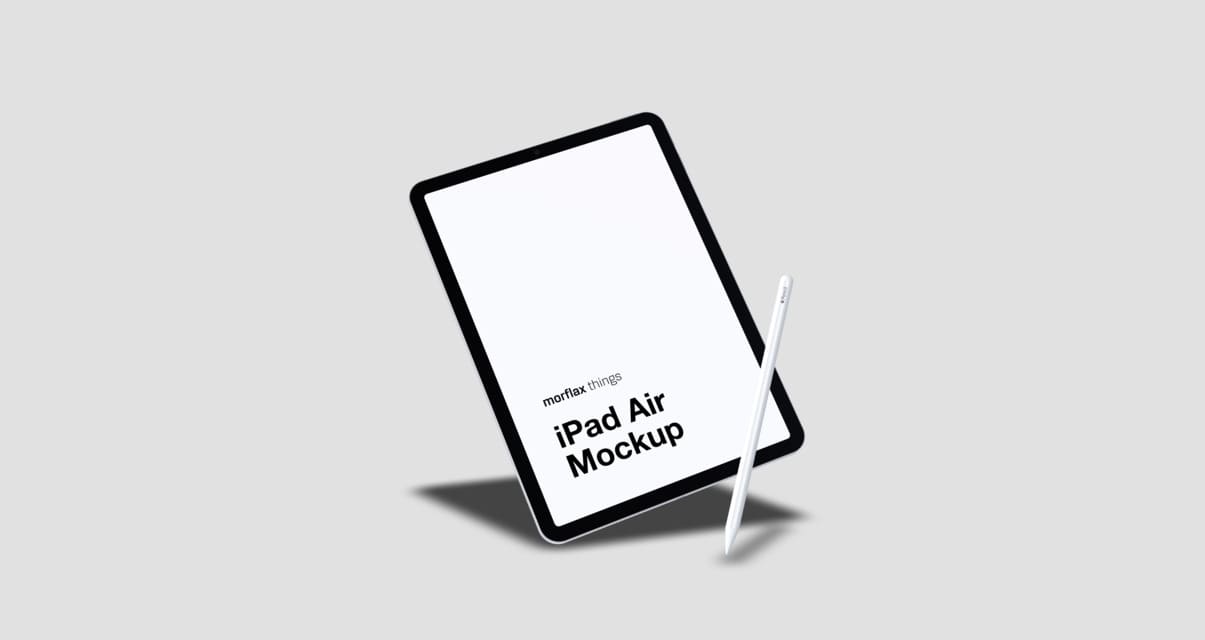 3D device mockups - tablet in basic style
