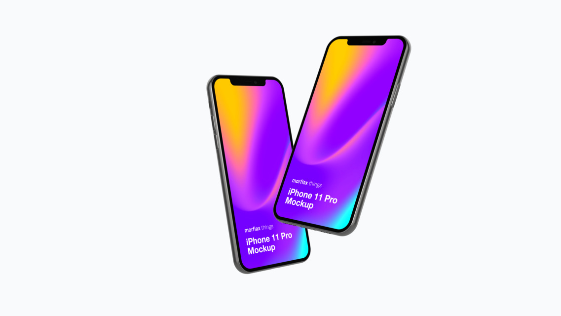 3D device mockups - phone in basic style
