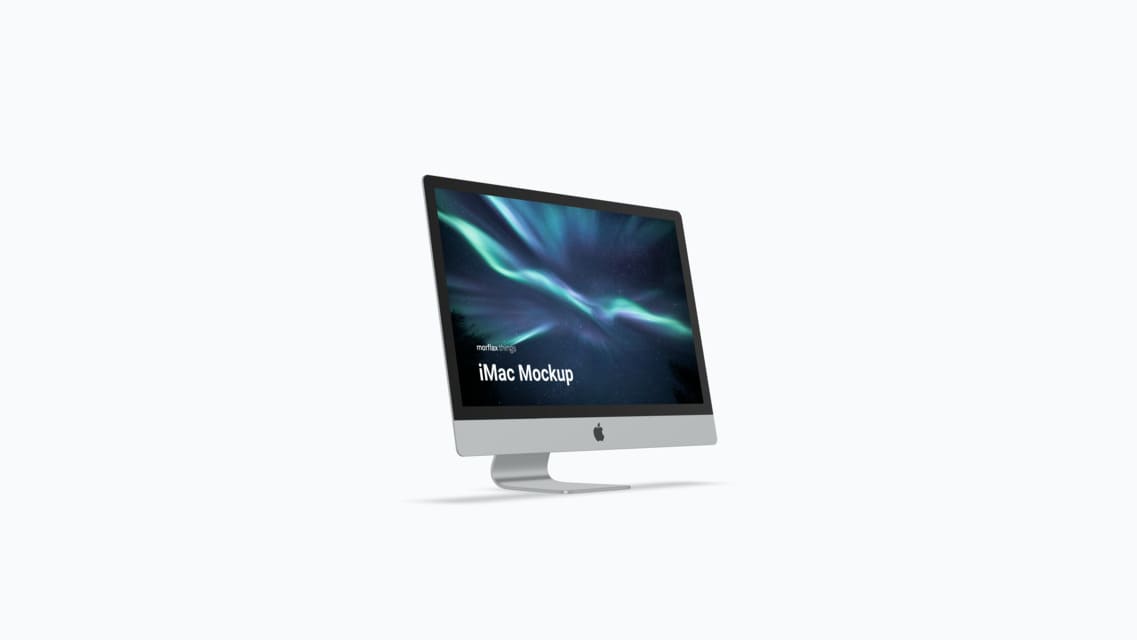 3D device mockups - desktop in basic style