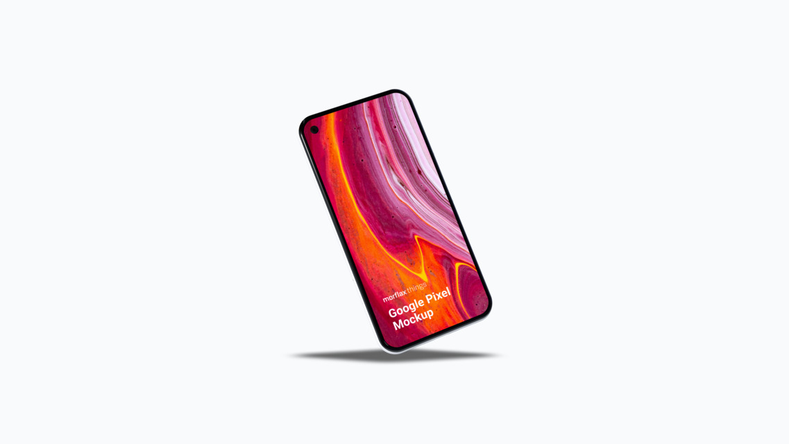 3D device mockups - phone in basic style