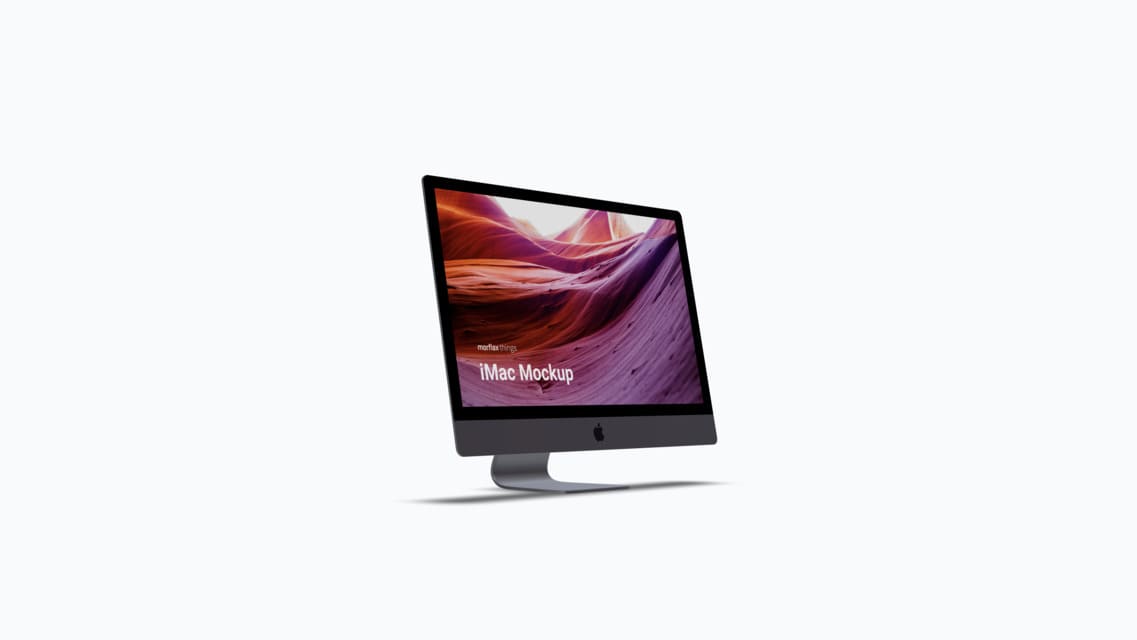 3D device mockups - desktop in basic style
