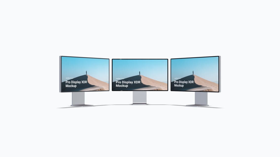 3D device mockups - desktop in basic style