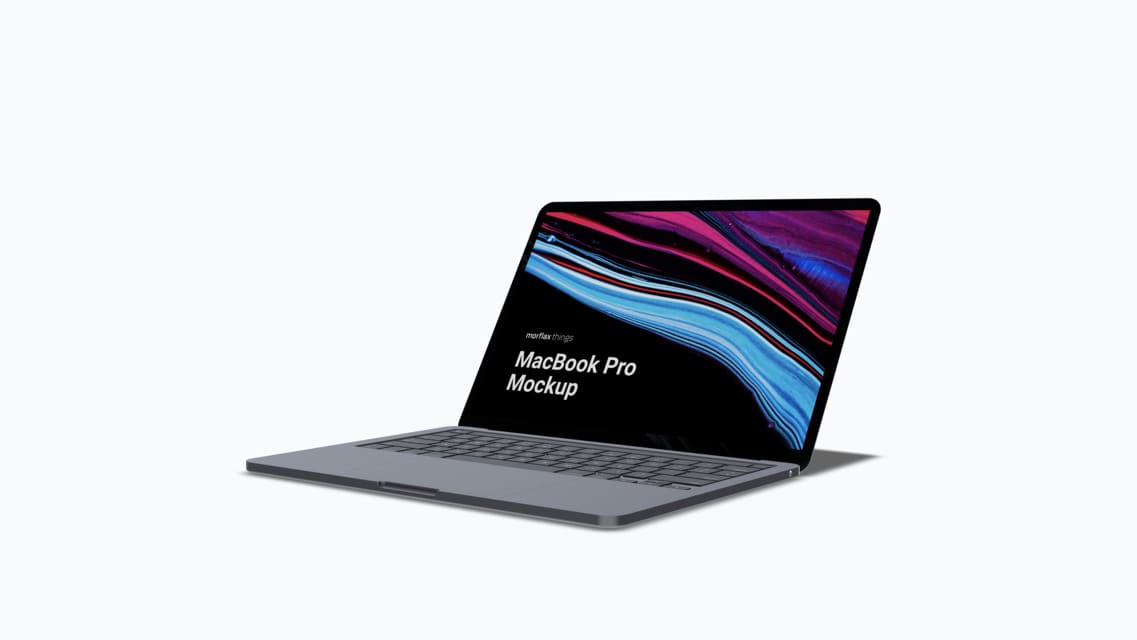 3D device mockups - notebook in basic style