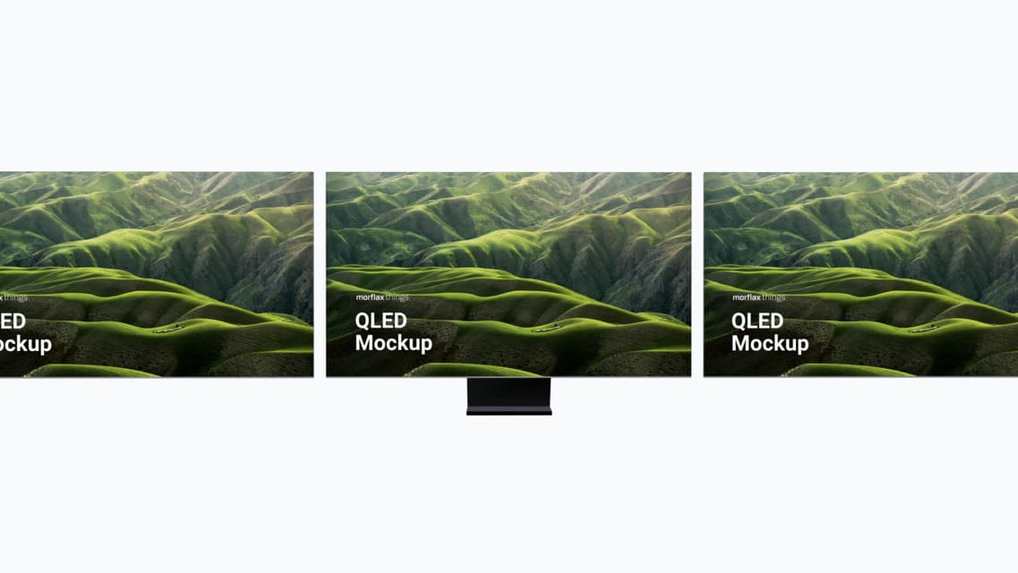 3D device mockups - tv in basic style