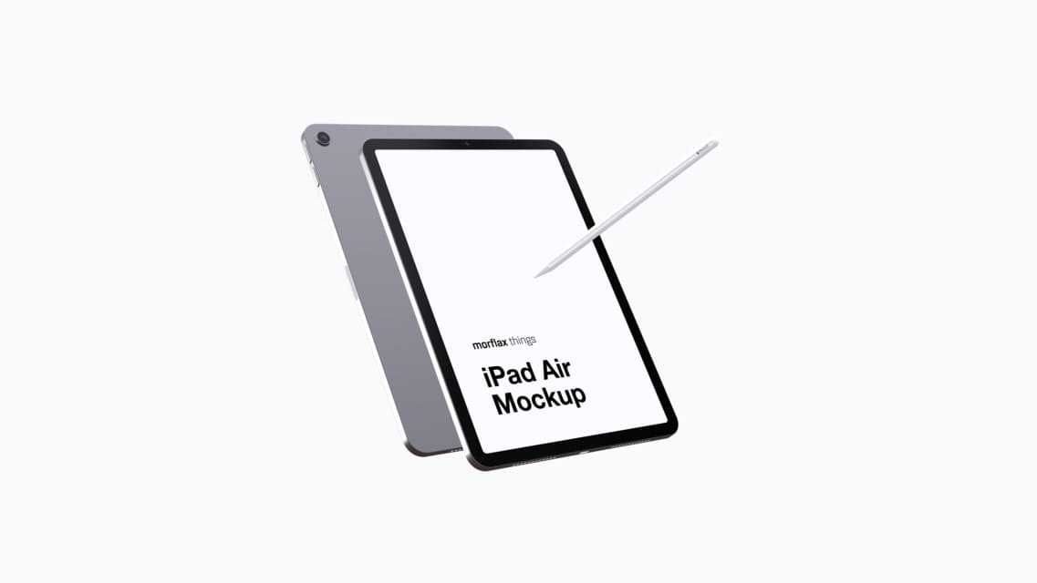 3D device mockups - tablet in basic style