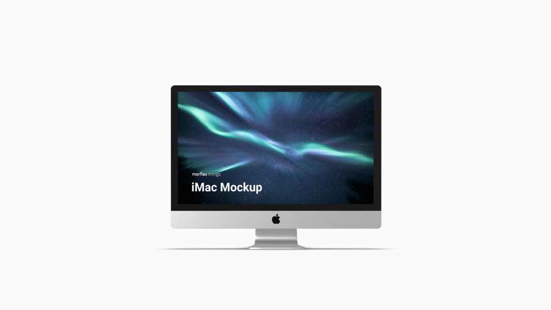 3D device mockups - desktop in basic style