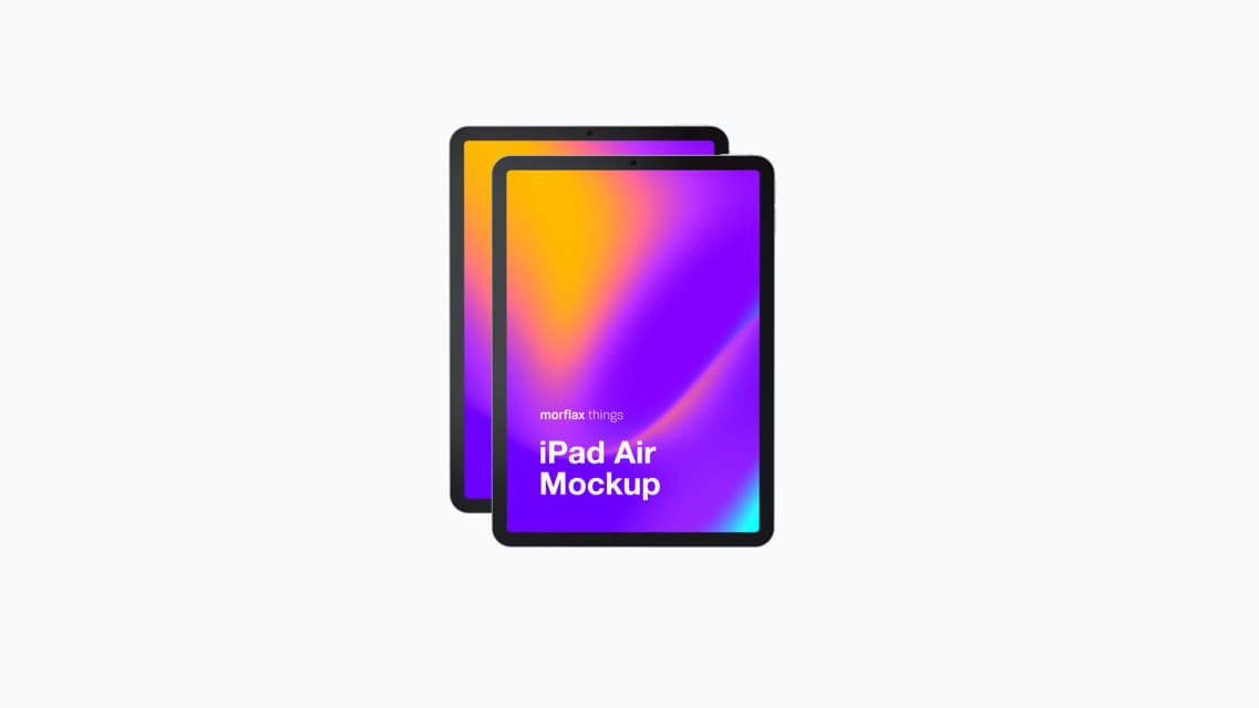 3D device mockups - tablet in basic style