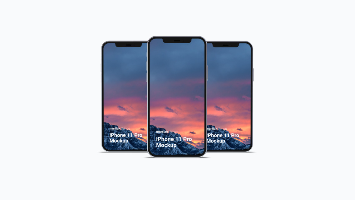 3D device mockups - phone in basic style