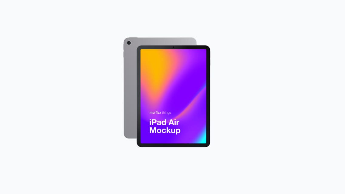 3D device mockups - tablet in basic style