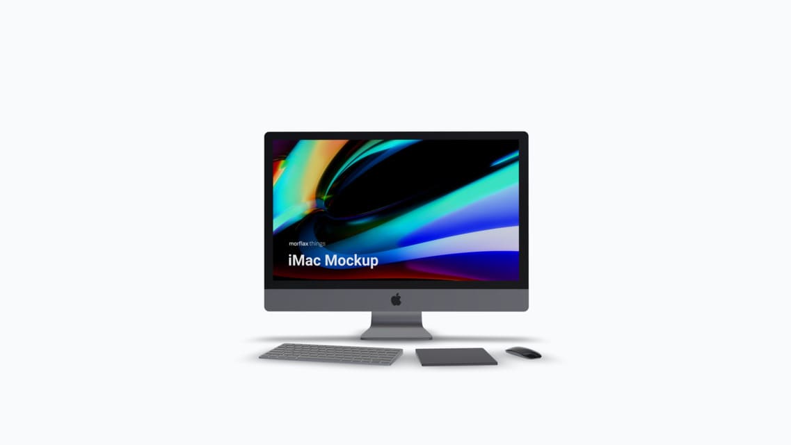 3D device mockups - desktop in basic style