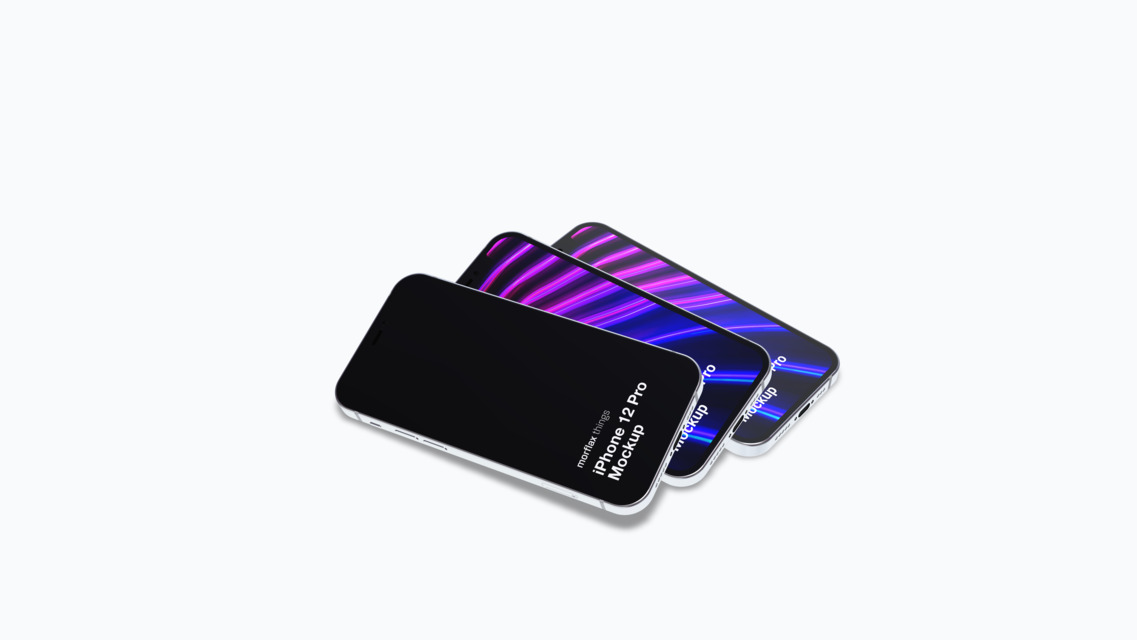 3D device mockups - phone in basic style