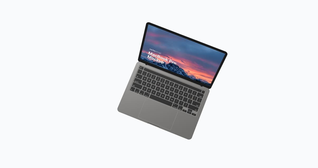 3D device mockups - notebook in basic style