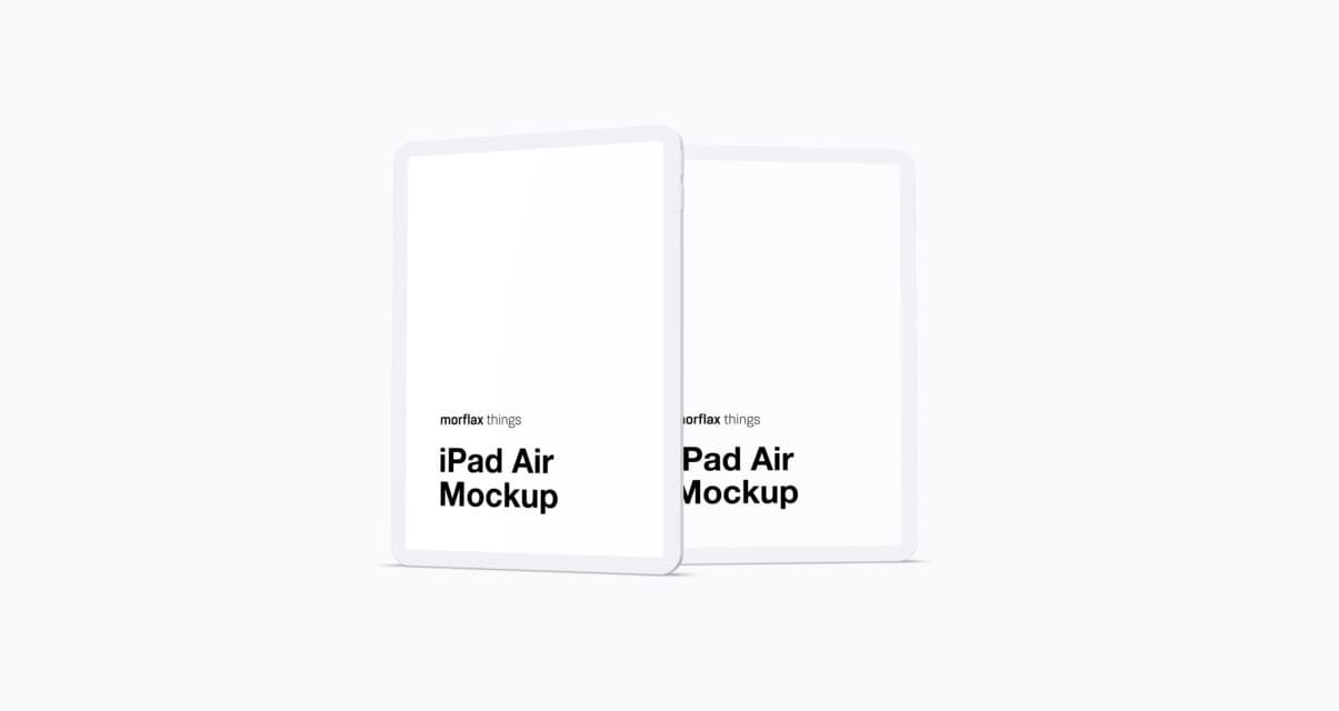 3D device mockups - tablet in clay style