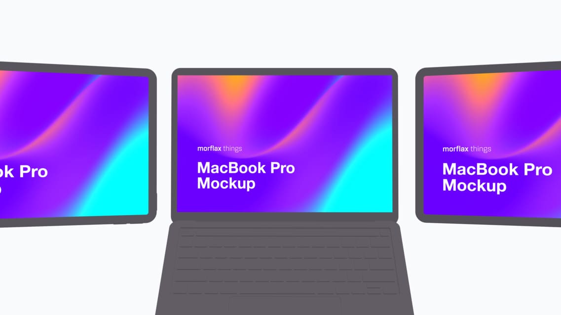 3D device mockups - notebook in clay style