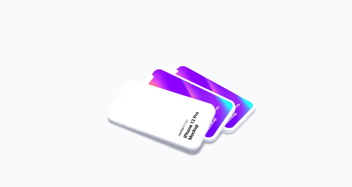 3D device mockups - phone in clay style