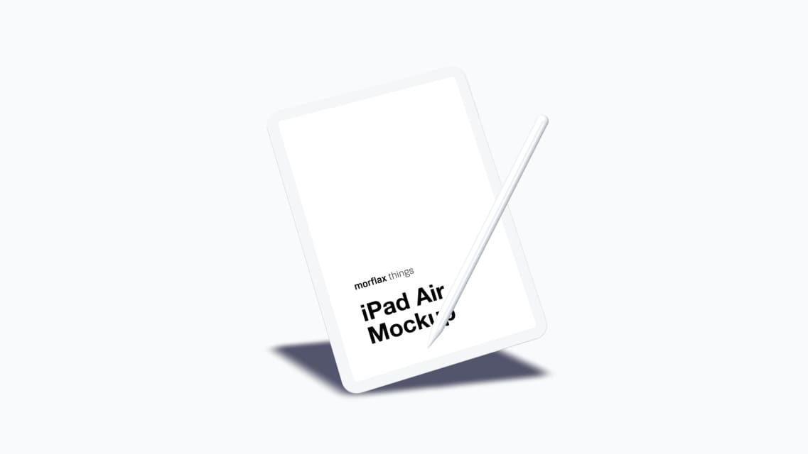 3D device mockups - tablet in clay style