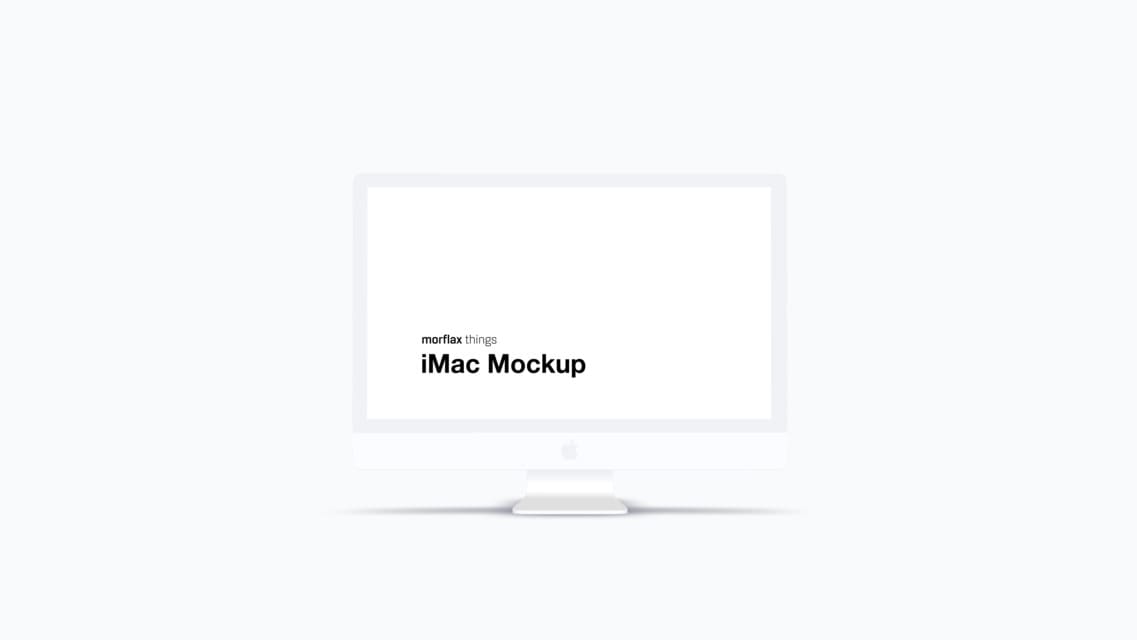 3D device mockups - desktop in clay style