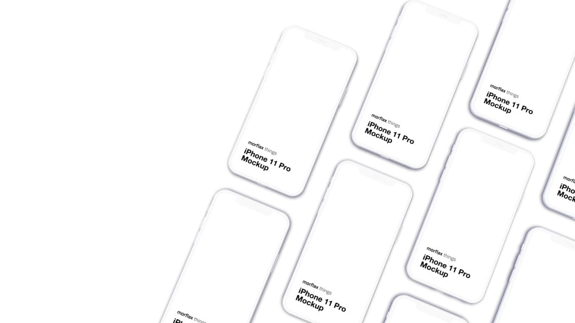 3D device mockups - phone in clay style