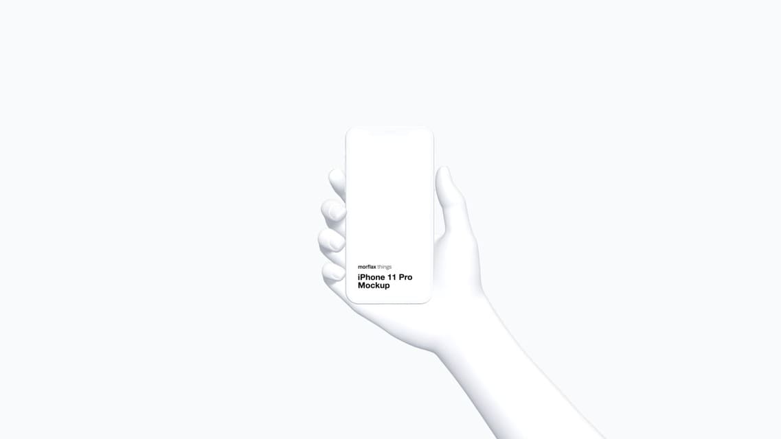 3D device mockups - phone in clay style