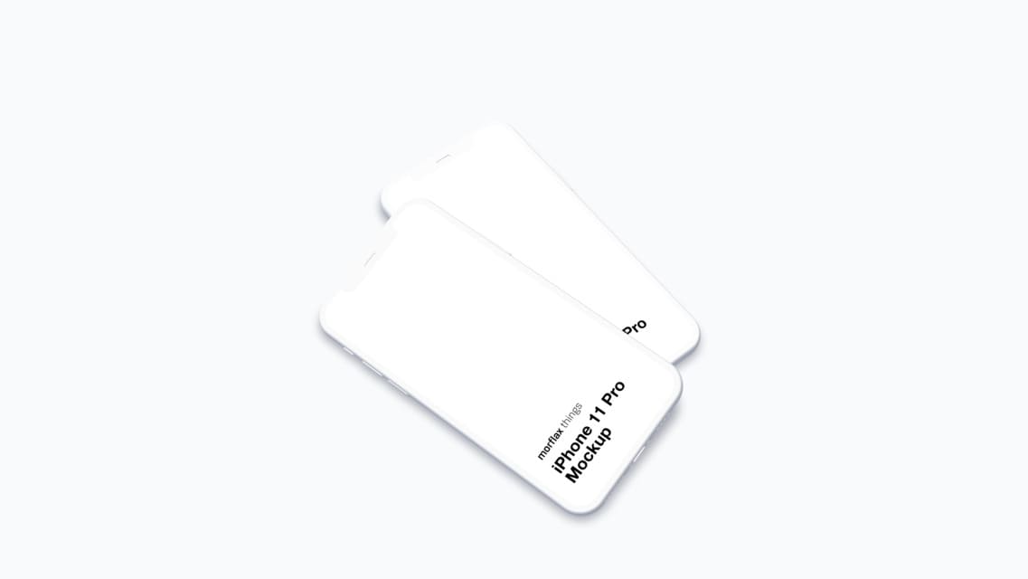 3D device mockups - phone in clay style