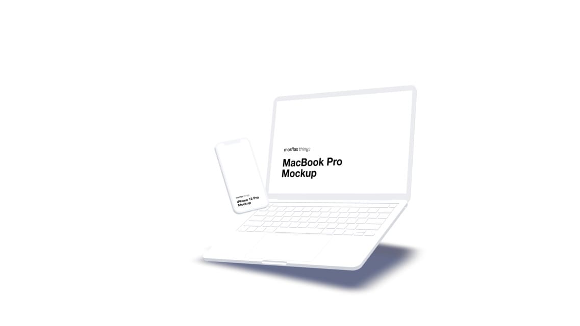 3D device mockups - notebook in clay style