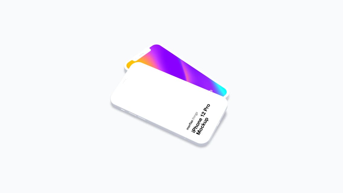 3D device mockups - phone in clay style