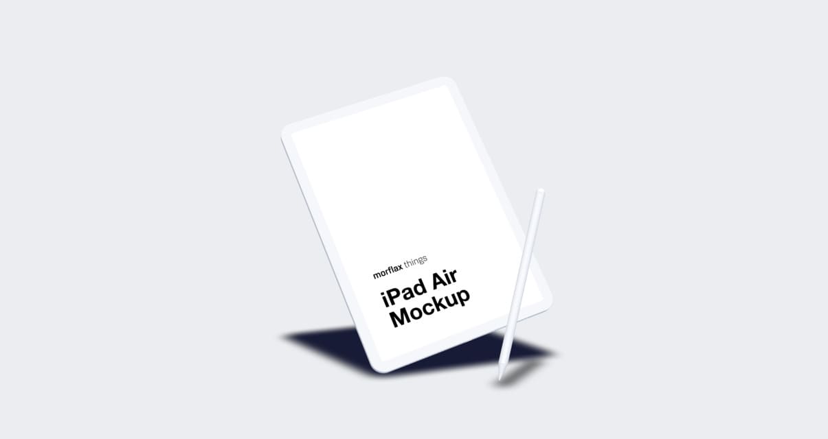 3D device mockups - tablet in clay style