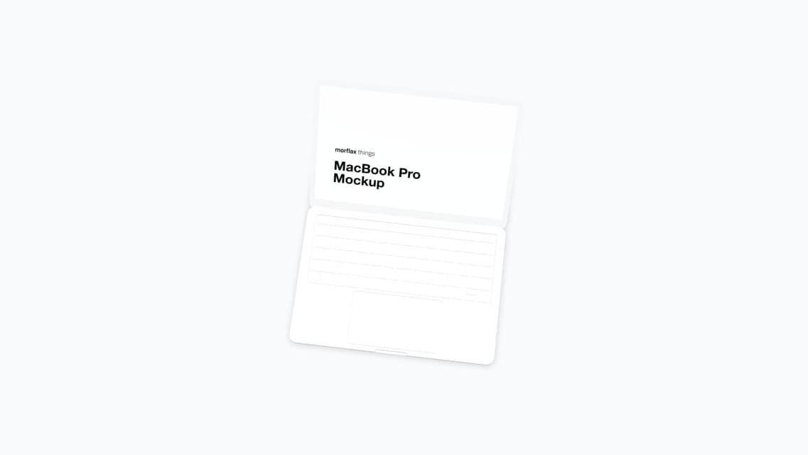 3D device mockups - notebook in clay style