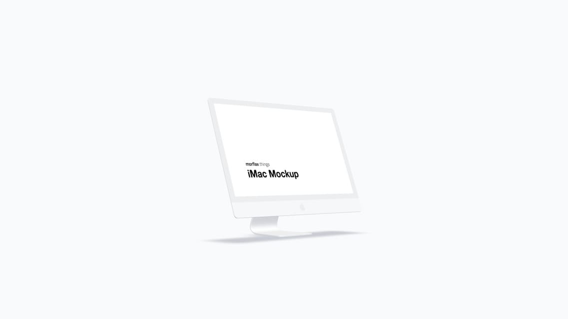 3D device mockups - desktop in clay style
