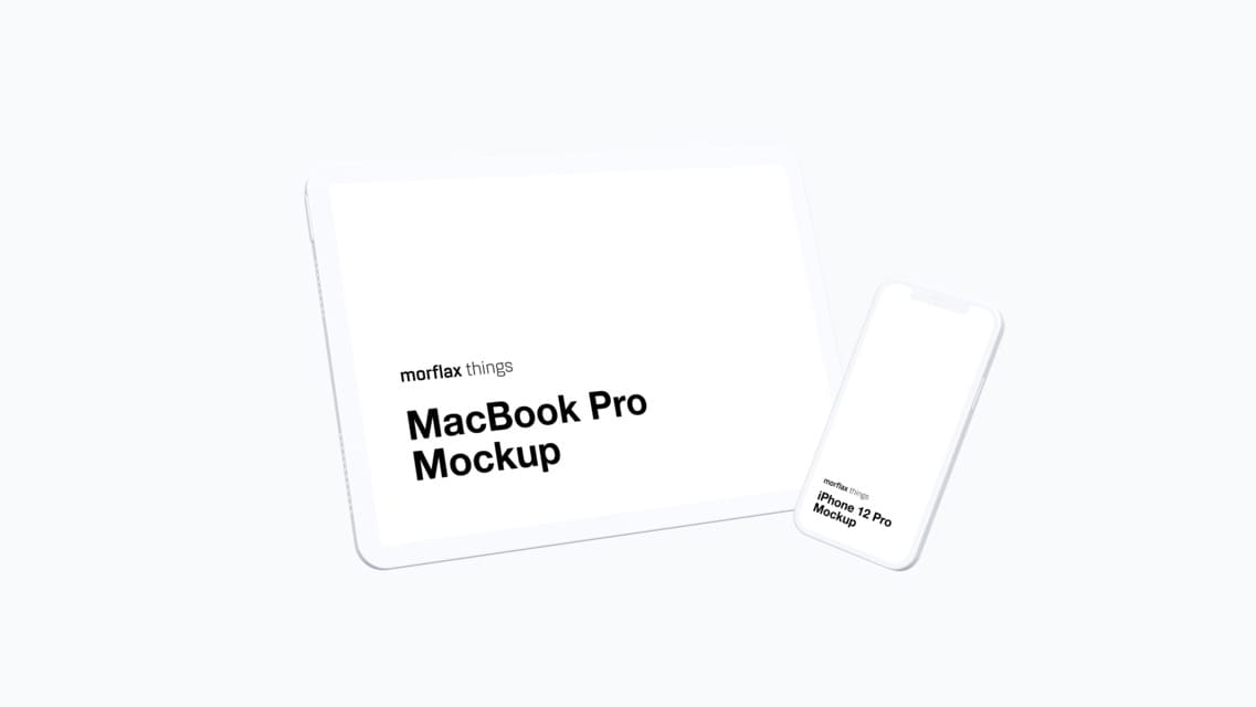 3D device mockups - notebook in clay style
