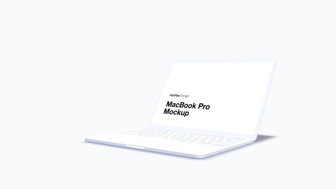 3D device mockups - notebook in clay style