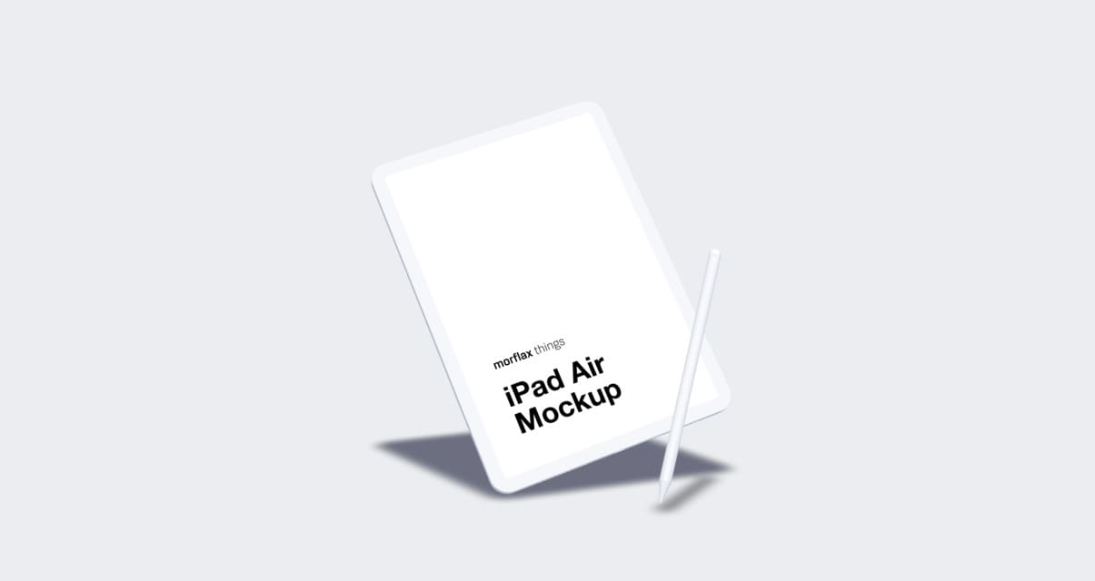 3D device mockups - tablet in clay style