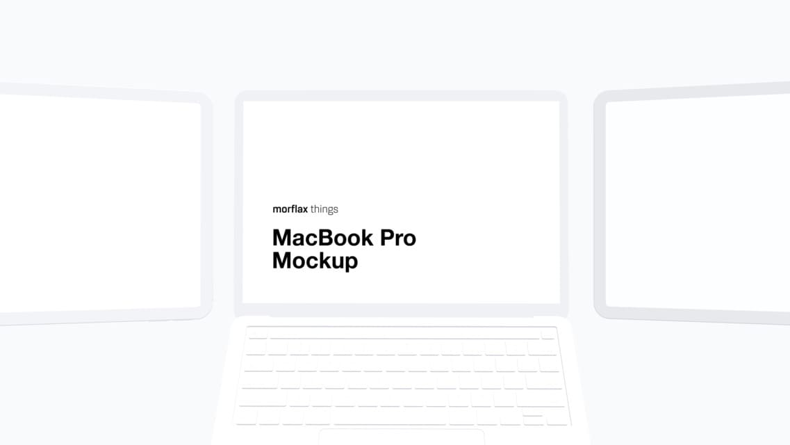 3D device mockups - notebook in clay style