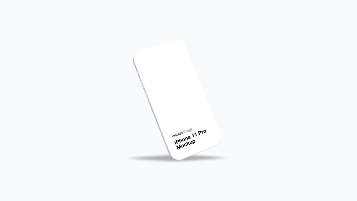 3D device mockups - phone in clay style