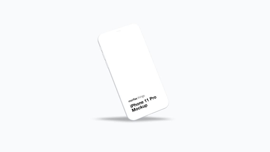 3D device mockups - phone in clay style