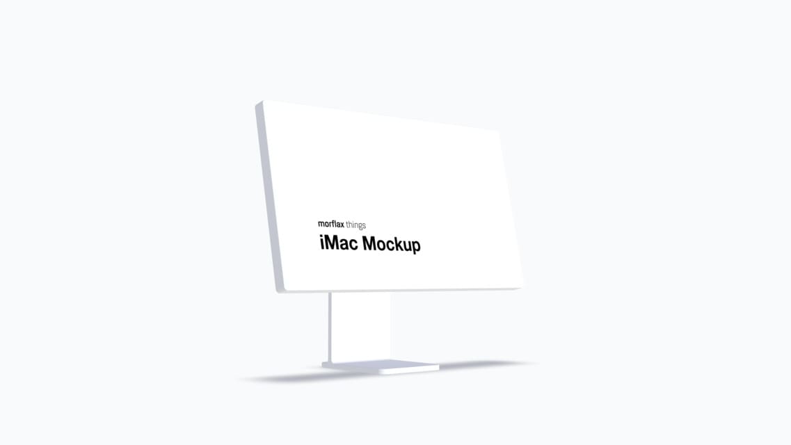 3D device mockups - desktop in clay style