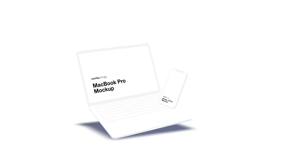 3D device mockups - notebook in clay style