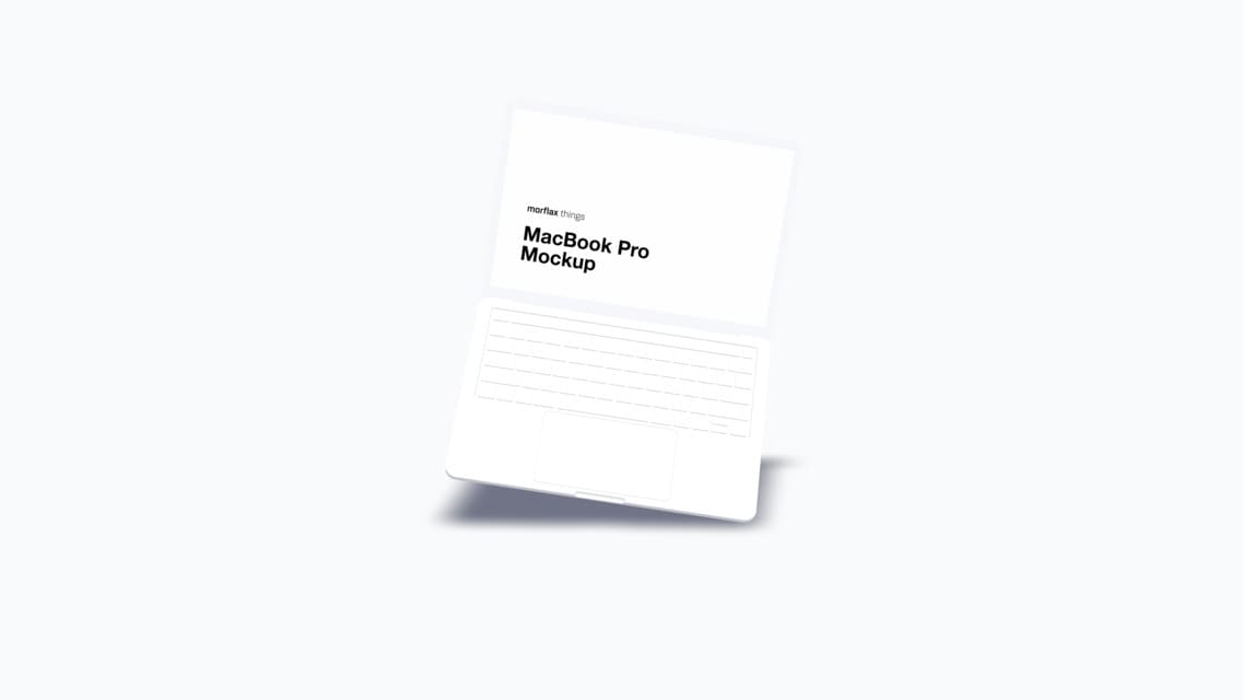 3D device mockups - notebook in clay style