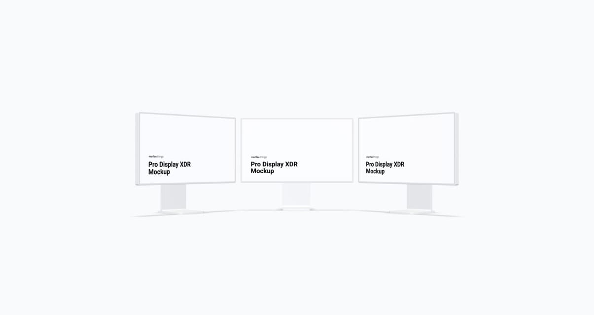 3D device mockups - desktop in clay style