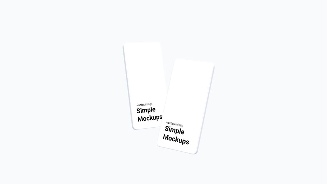3D device mockups - phone in clay style