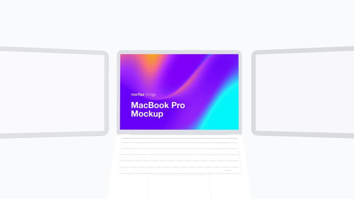 3D device mockups - notebook in clay style