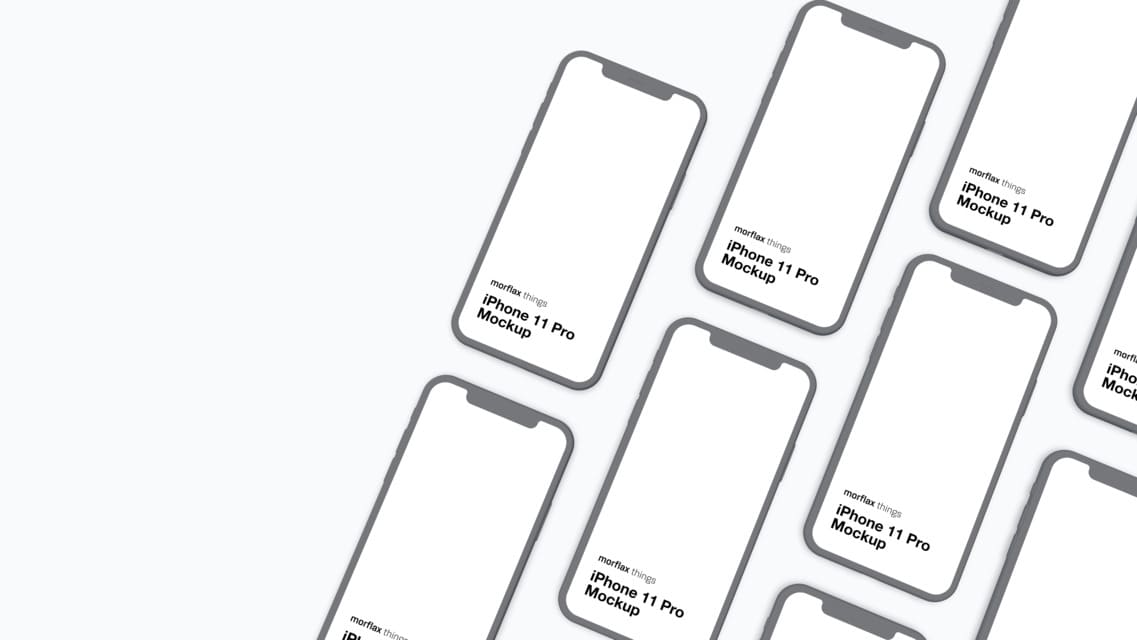 3D device mockups - phone in clay style