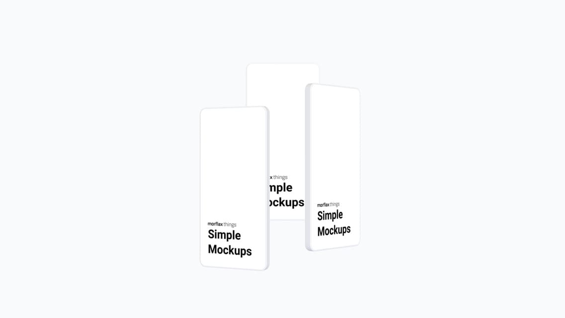 3D device mockups - phone in clay style