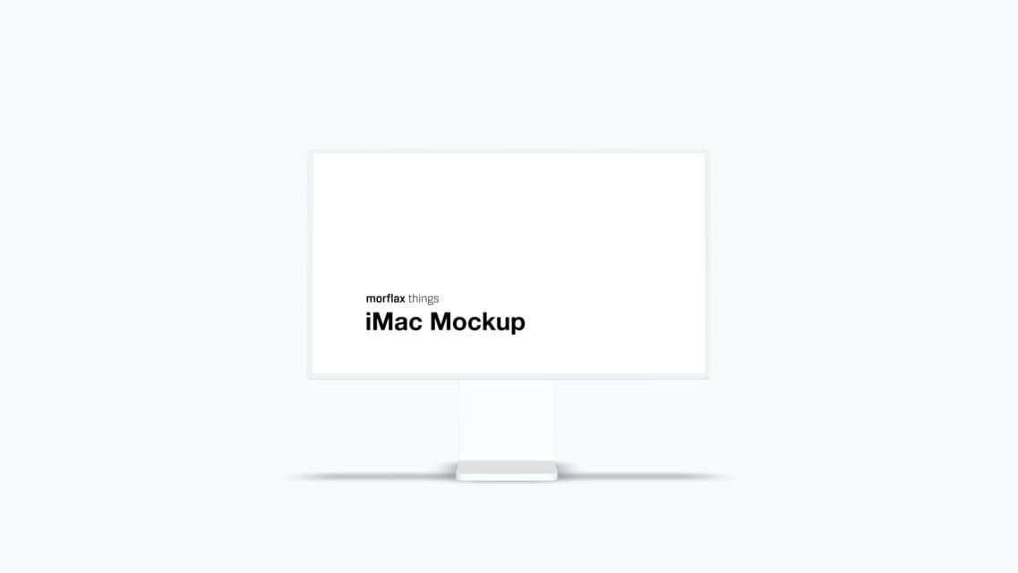 3D device mockups - desktop in clay style