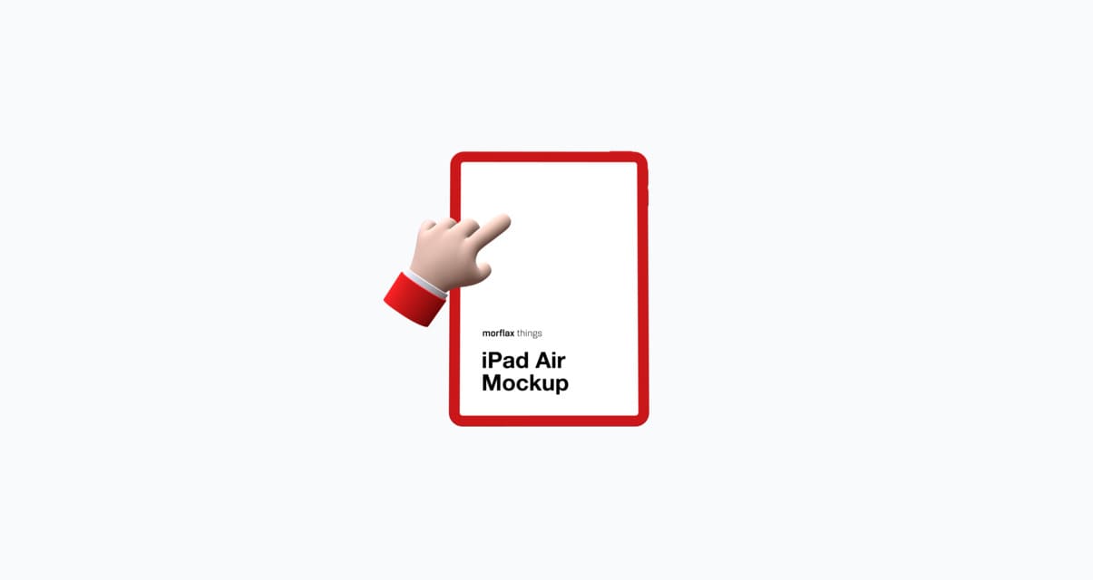 3D device mockups - tablet in emoji style