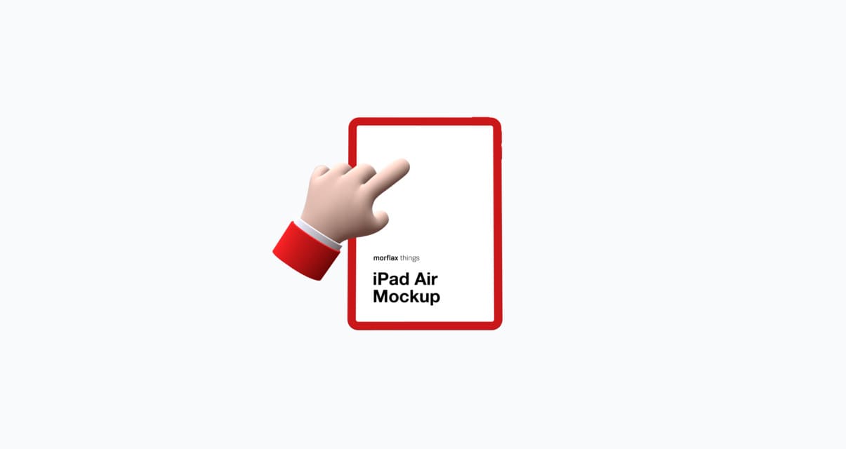 3D device mockups - tablet in emoji style