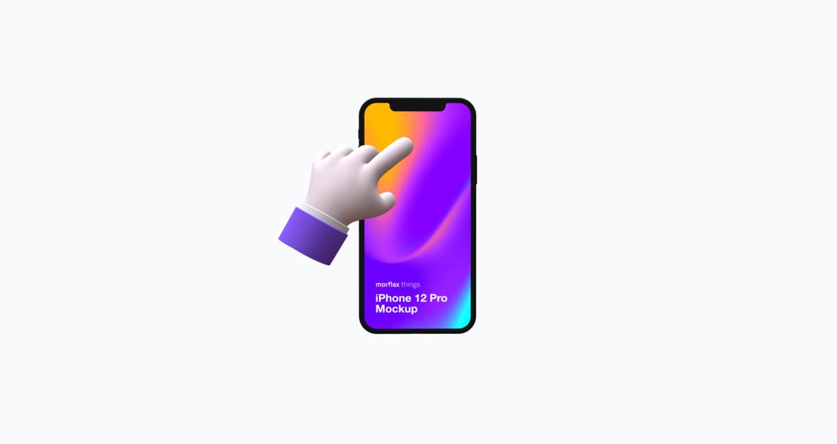 3D device mockups - phone in emoji style