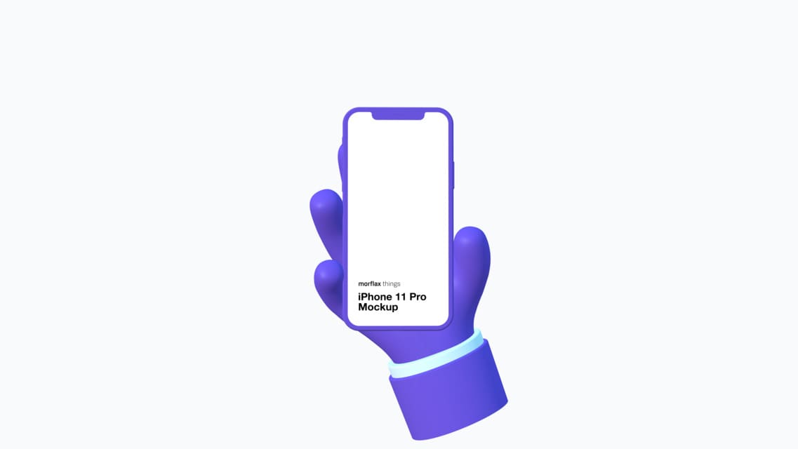 3D device mockups - phone in emoji style