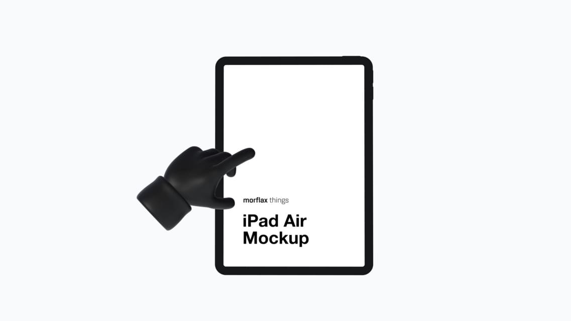 3D device mockups - tablet in emoji style